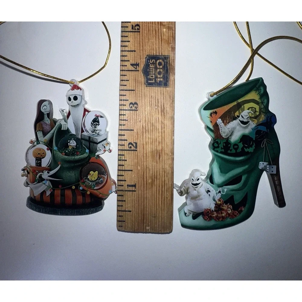 Set of 6 4 Double Sided Nightmare Before Christmas Ornaments‎ Brand New
